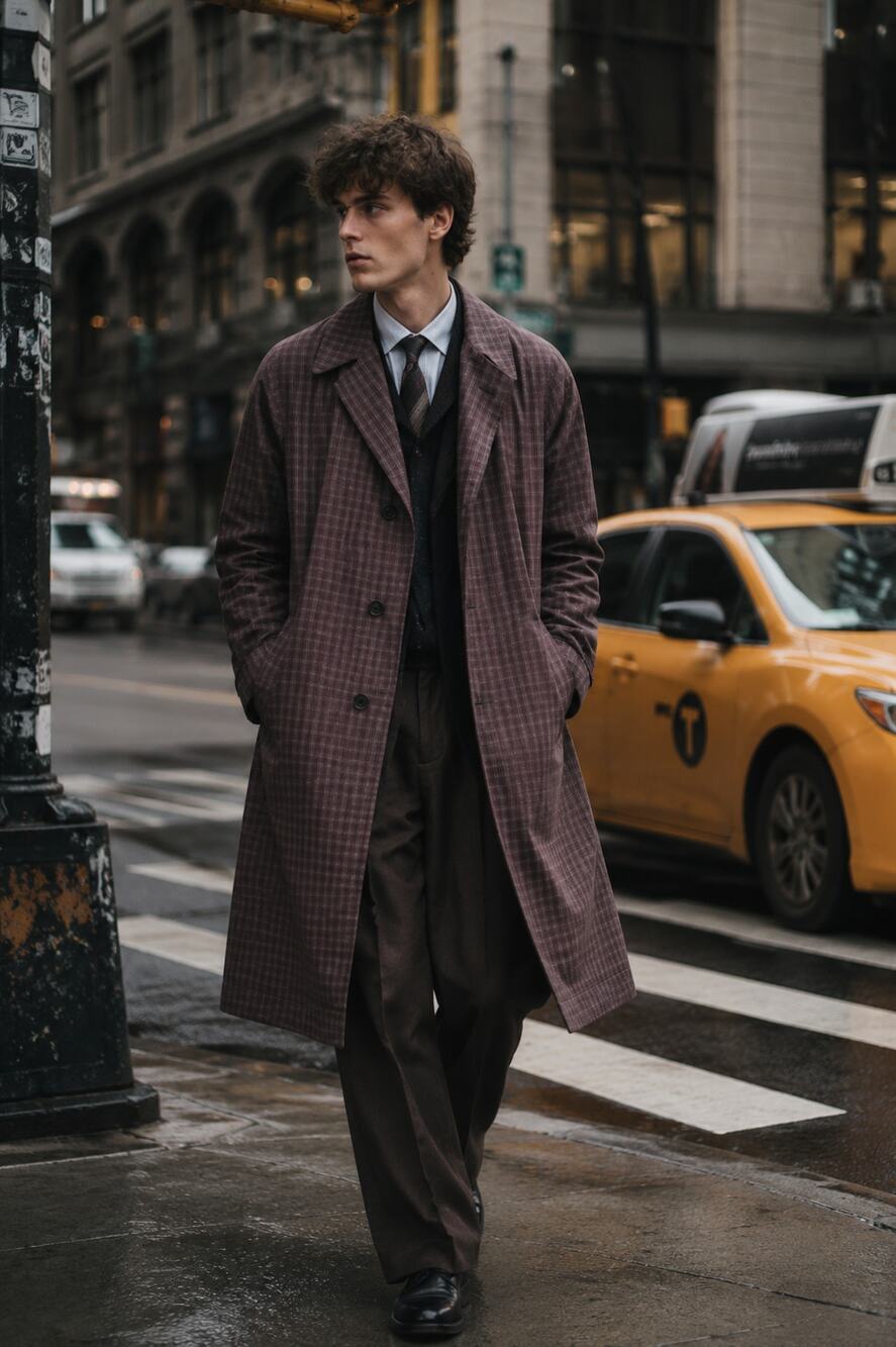 Marc Jacobs | SS 2015 Men's Dark Tartan Trench Coat Madras Plaid Jacket Italy 44